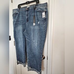 NWT Nicole Miller Soho High Rise Skinny Crop Jeans Womens Size 24